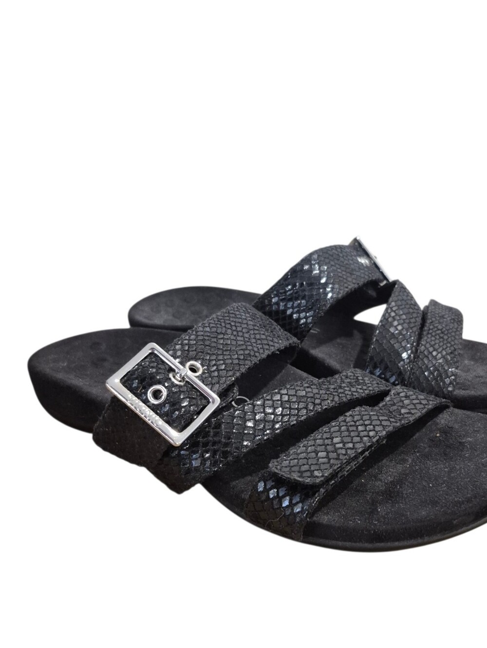 Vionic Black Skylar Sandals Size 10 Adjustable Shoes Comfort